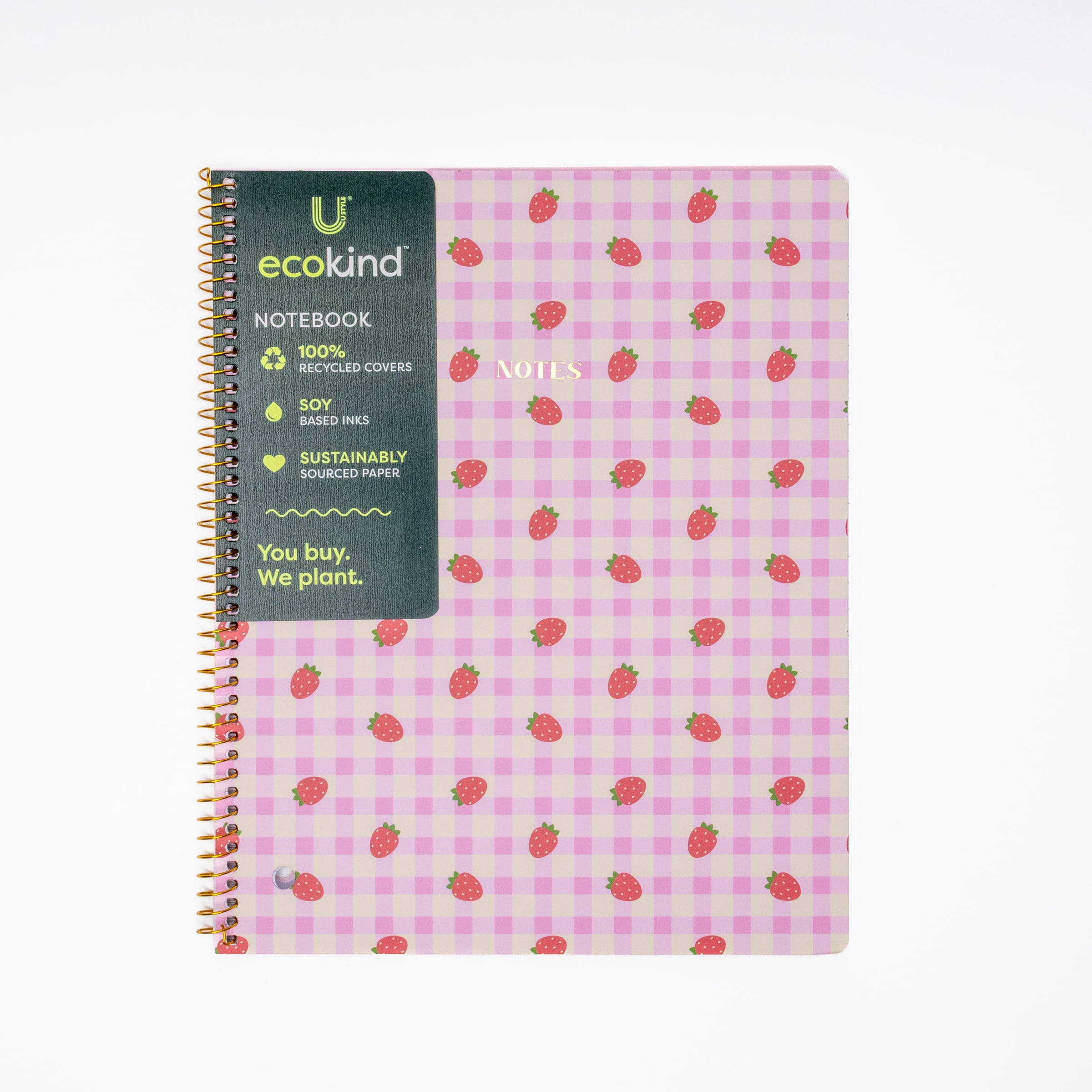 Ecokind by U Style Strawberry 1 Subject Notebook, Wide Rule