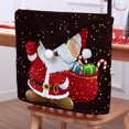 thumbnail image 4 of YINKUU Christmas Chair Covers 4pcs Merry Christmas Dining Room Chair Back Slipcovers Santa Claus Snowman Xmas Chair Covers for Christmas Holiday Home Decor, 4 of 10