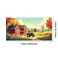 thumbnail image 2 of Barn Farm Scene Backdrop Banner for Photography Rustic Tractor Countryside Background Yard Party Events Bedroom Decor Studio Decorations Summer, 2 of 3
