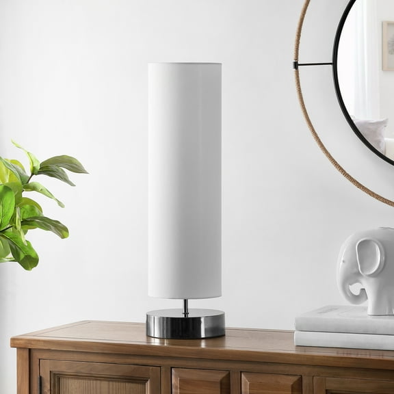 SAFAVIEH Wick 25.75 in. Solid Table Lamp, White