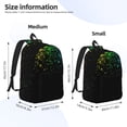 thumbnail image 2 of Disketp Night Rainbow Sparkles print Canvas Backpack Lightweight Travel Daypack Student Rucksack Laptop Backpack-, 2 of 5