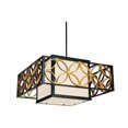 thumbnail image 1 of VIVA LIFESTYLE LIGHTING 2 Light Drum Shade Chandelier - Golden Line Bronze finish, 1 of 1