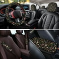 thumbnail image 4 of HUIACONG Mushroom Car Accessories Seat Covers Full Set with Steering Wheel Cover Arm Rest Cover Seat Belt Pads Headrest Covers Coasters Keychain 14 Pcs Car Decor for Women, 4 of 8
