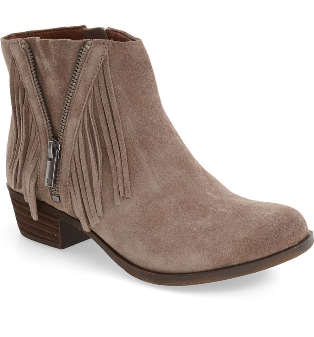 lucky brand fringe booties