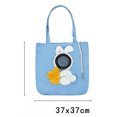 thumbnail image 3 of Paw Peek Bag Pet Carrier Tote Cat Dog Cartoon Canvas Shoulder Bag Colorful Animal Shapes Carrying Bag with Head-Out Design Adjustable Neck Small Dog Cat Carrier for Outdoor Use, A, 3 of 7
