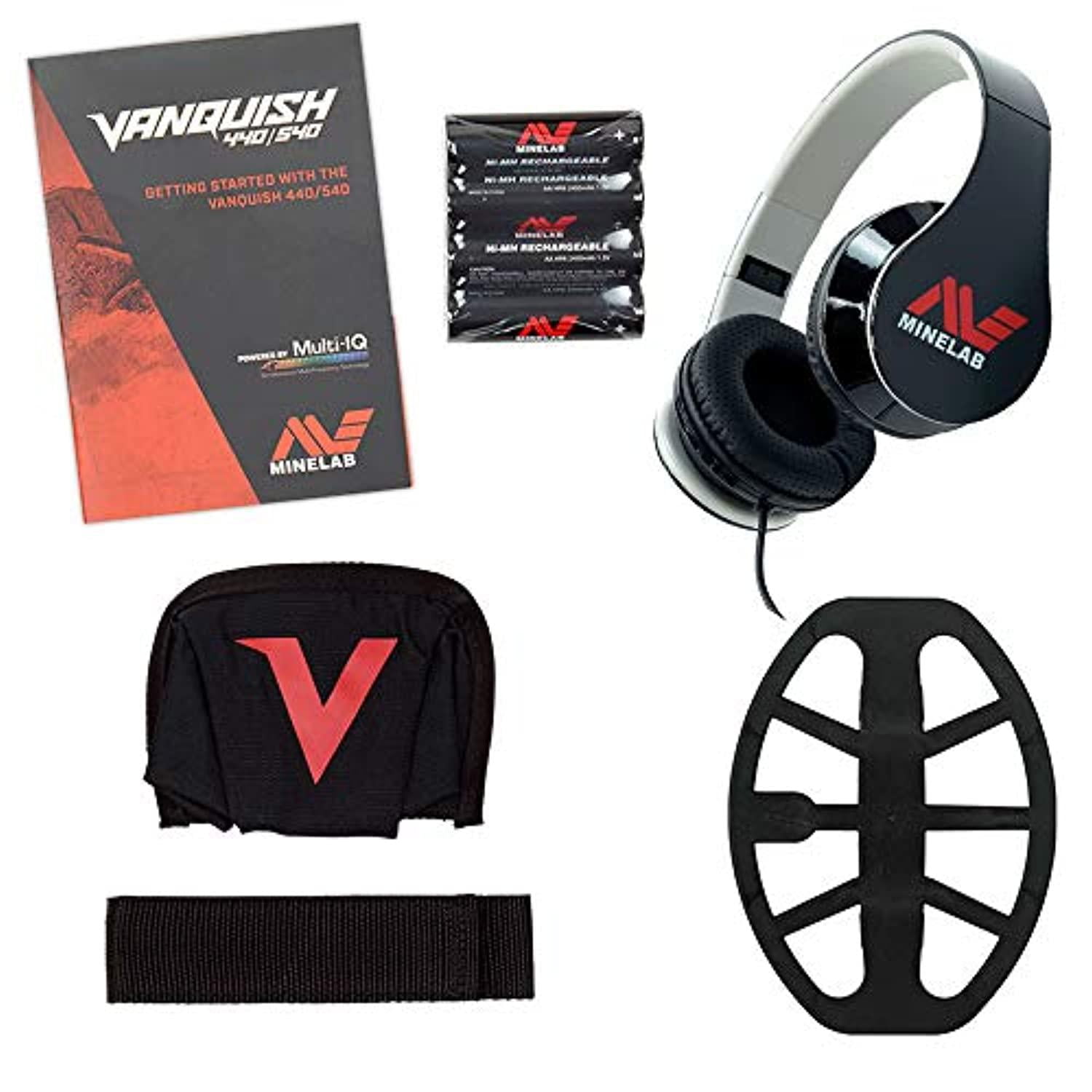 Minelab VANQUISH 540 Metal Detector with V12 12" x 9" Waterproof DD Coil and Bag