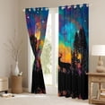 thumbnail image 3 of Erosebridal Jungle Wildlife Deer Black Out Curtains,Rustic Farmhouse Hunting Curtains Pack of 2 (42x63 Each) For Men Women, 3 of 7
