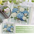 thumbnail image 4 of Spring Summer Hydrangea Flower Placemats Set of 4, Blue White Floral Mason Jar Beach Coastal Ocean Dining Table Place Mats, Nautical Starfish Shell Kitchen Decor Home Decoration 12 x 18 Inch, 4 of 5
