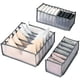thumbnail image 1 of Wishstar Cajas de almacenamiento para ropa interior, caja de almacenamiento plegable para calcetines, organizador de cajones, organizador de armario, juego de 3 para sujetadores, calcetines,, 1 of 7