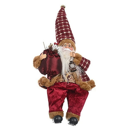 

BONYOUN Unisex 1Pcs Christmas Doll Lightweight Cloth Adorable Stand Santa Claus Doll for Home