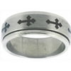Solid Rock Jewelry 762911 Ring Cross Spin Stainless Style 329 Sz 11