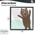 thumbnail image 4 of Stupell Industries Contemporary Whimsical Bear Shadow Black Floating Frame Canvas Art, 18 x 18, by Carla Daly, 4 of 8