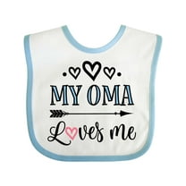 Inktastic My Oma Loves Me Grandchild Girls Baby Bib