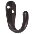 thumbnail image 2 of Hillman Hardware Essentials 852282 Clothes Hooks Oil Rubbed Bronze -2 Pack, 2 of 4