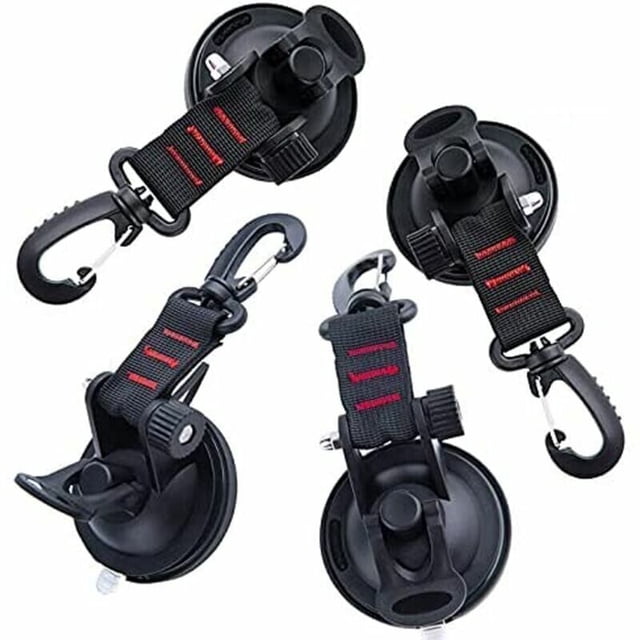 Paquete de 4 ventosas de anclaje con accesorio de ventosa para coche, camping, lona, accesorio de ventosa multifunción para tiendas de campaña como toldo lateral del coche