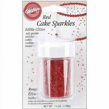 Wilton Cake Sparkles for Cake Decorations for Holiday, ¼ oz Gel Red