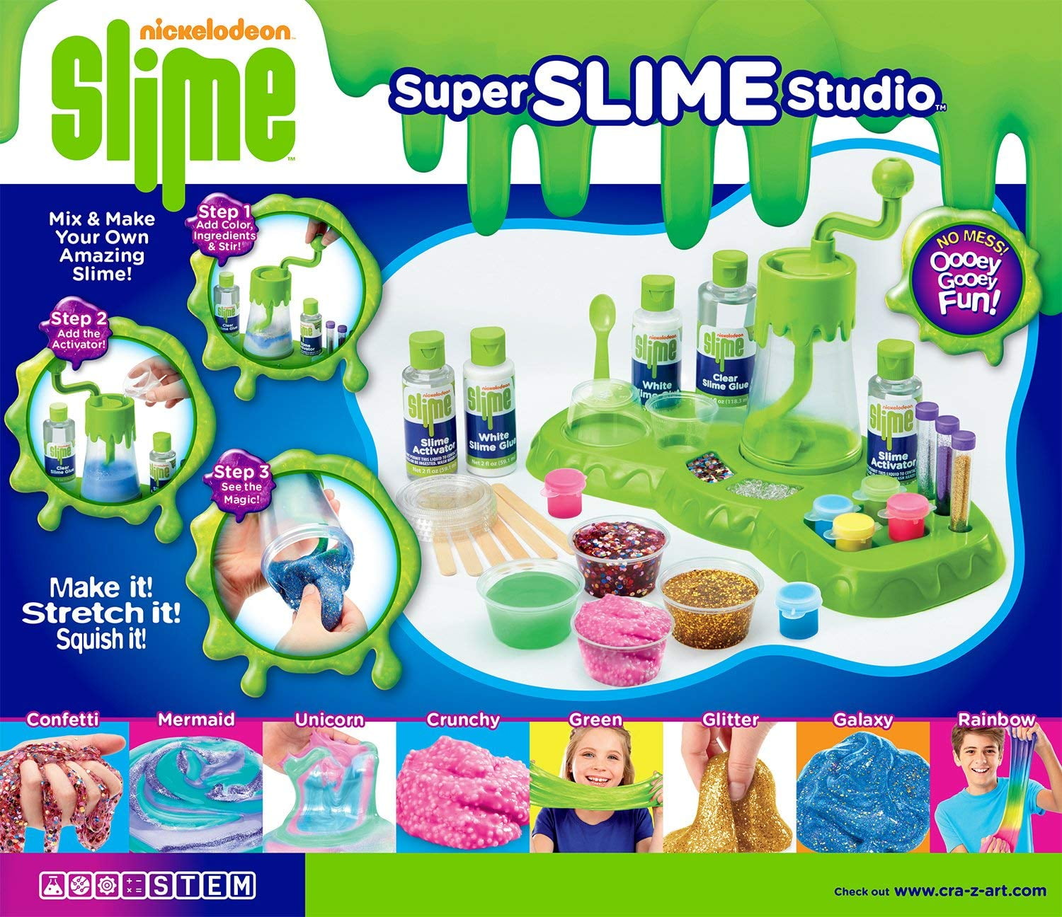 CraZArt 18833 Nickelodeon Ultimate Slime Making Lab Tabletop Mixer (32 Piece), Be Part of the