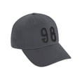 thumbnail image 3 of Daxton 3D Vintage Custom Number Low Profile Adjustable Baseball Dad Hat Cap, Charcoal Black, 98, 3 of 4