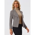 thumbnail image 3 of Chaqueta de gamuza sintética Allegra K Cárdigan de outwear drapeado con solapa frontal abierta Gris XS, 3 of 5