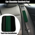 thumbnail image 2 of Unique Bargains 2 Pcs Car Seat Belt Protector Pads Shoulder Strap Seatbelt Soft Comfort Covers Universal Green, 2 of 7