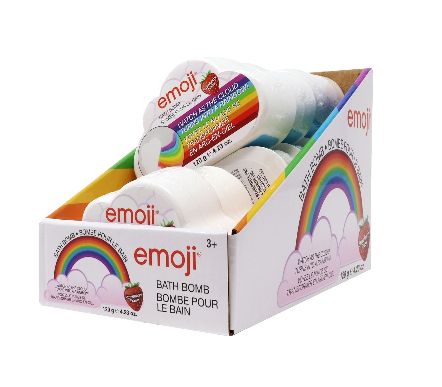 Bombe de bain Emoji arc-en-ciel