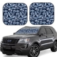 thumbnail image 6 of Kdxio Tropical Leaves Print 2-Piece Sun Shade Front Windshield - Foldable Car Front Window Sunshades for Most Sedans SUV Truck, 6 of 6