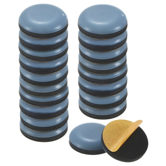 Uxcell 20 Pack Furniture Sliders 3/4" Diameter Polytetrafluoroethylene Pad Self-Adhesive Mover Glides Grey