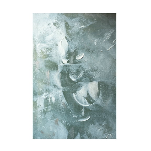 Trademark Fine Art uplusmestudio Green and White Acrylic No 2 Canvas Wall Art