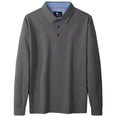 thumbnail image 5 of SPEEDRUN Men's Golf Polo Shirts Casual Business Long Sleeve Polo Shirt for Men Moisture Wicking Dry Quickly Cationic Tennis Golf T-Shirts Deep Gray L, 5 of 7