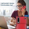 thumbnail image 4 of Funda tipo cartera para Huawei P30 con tarjetero y correa para el hombro para mujer, 4 of 5