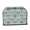 thumbnail image 6 of Toaster Covers 2 Slice, mailer Stamp Pattern Waterproof Bread Machine Cover Fits for Standard 2 Slice Toasters, Home Decor Toaster Protection with Hanging Rope, 6 of 7