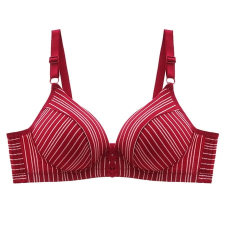 Akiihool Womens Plus Size Womens Bras Women s Balconette Bra with Padded Straps  Collection Eliza (Red 42/95)