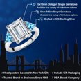 thumbnail image 2 of Gem Stone King 925 Sterling Silver Swiss Blue Topaz Ring Set with Moissanite (8.54 Cttw), 2 of 6