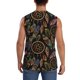 thumbnail image 4 of Fotbe Decorative Feathers Men's Camiseta sin Mangas Estampada para Hombres, Playera Casual para Gimnasio, Entrenamiento, Playa-XX-Large, 4 of 7