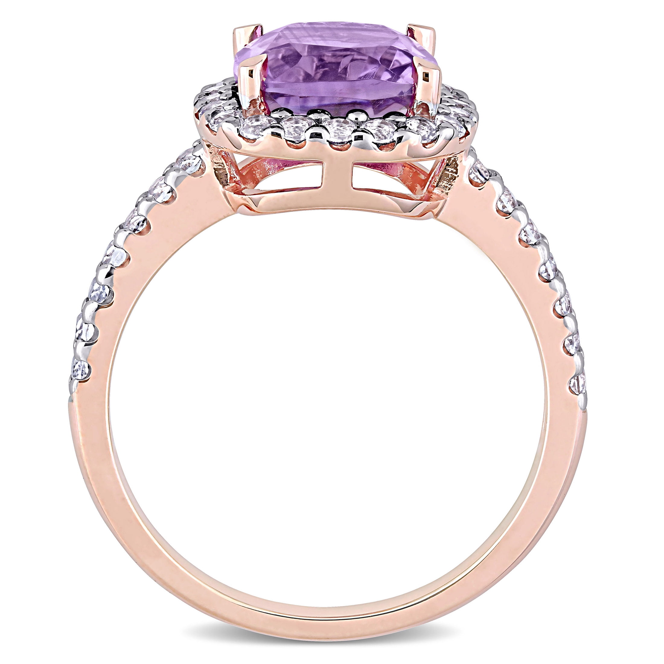 Everly Women's Amethyst and Topaz 10k Rose Gold Ring