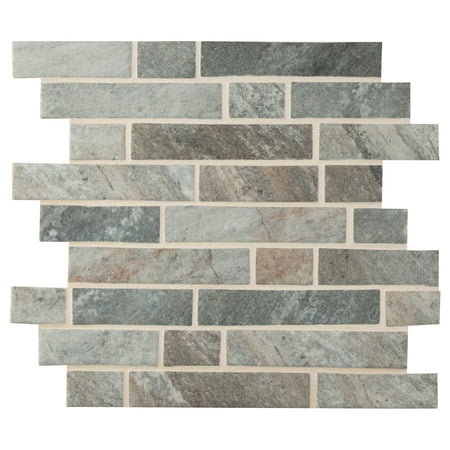 Stonella Interlocking 11.81 in. x 11.81 in. x 6mm Glass Mesh-Mounted Mosaic Tile (14.55 sq. ft.)