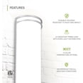 thumbnail image 3 of ASD 36 Inch LED Outdoor & Indoor Wall Mount Light Fixture - Brushed Nickel Modern Wall Sconce Lighting - 30W 120-277V 3000K 4000K 5000K Dimmable Front Door & Patio Exterior Lights - ETL, 2 Pack, 3 of 16