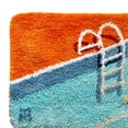 thumbnail image 4 of Alfombra de baño antideslizante y cómoda, felpudo flocado, almohadilla para los pies, felpudos para la puerta del dormitorio Azul, 4 of 9