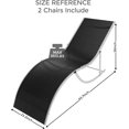 thumbnail image 2 of 2-Pack Patio Lounge Chairs, Adjustable Reclining Chaise Loungers for Pool/Beach/Backyard, Lightweight Aluminum Frame, 2 of 6