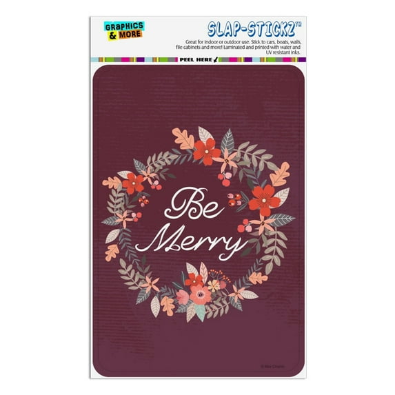 Be Merry Christmas Wreath Home Business Office Sign