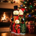 thumbnail image 6 of LuxenHome Snowman Family with Joy Greeting Holiday Decoration with Lights for Indoor and Outdoor, 6 of 10