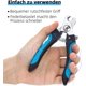 thumbnail image 3 of Tijeras Cortaúñas para Perros y Gatos - Cortaúñas Profesionales de Acero Inoxidable con Lima de Uñas, Cortaúñas de Alta Calidad con Espaciador para Mascotas (Azul, S), 3 of 5