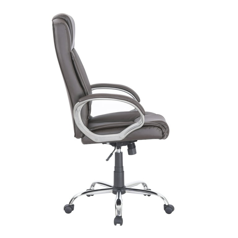 High-Back Executive Office Chair by Naomi Home-Color:Brown,Style