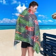 thumbnail image 4 of Coolnut Beautiful Beach Palm Leaves Microfiber Beach Towel, Super Absorbent Quick Dry Pool Towels with Pouch for Swimming,Picnic,Yoga Gym Sports 30"×60", 4 of 6