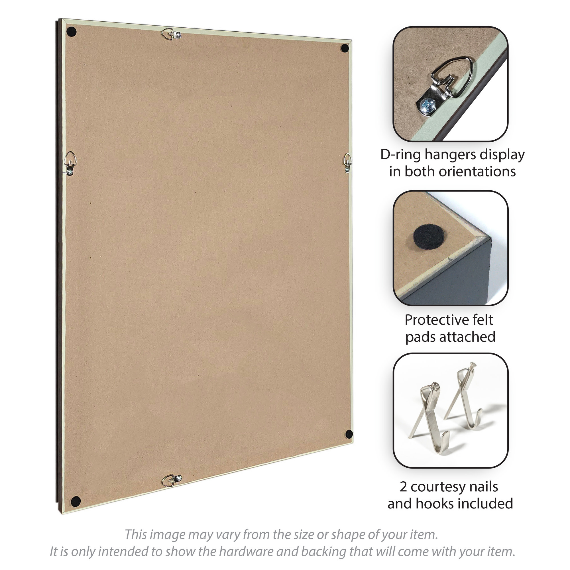 Kate and Laurel Framed Fabric Pinboard 26 x 20, Green Botanical Block Print Printed Linen Classic Bulletin Board for Use as a Vision Board or Wall Organization, Florence Light Brown Frame
