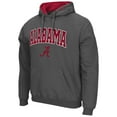 thumbnail image 2 of Men's Colosseum Charcoal Alabama Crimson Tide Arch & Logo 3.0 Pullover Hoodie, 2 of 3