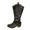 Gray, variant on Fesfesfes Riding Boots for Women Embroidery Calf High Boot Shoes Casual Warm Middle Heels Middle Tube Faux-Leather Boots 5.5(36)
