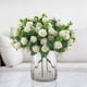 thumbnail image 3 of Ramo de rosas artificiales Farfi, 5 ramas, 11 cabezas, hojas verdes realistas, fácil de cuidar, no se marchitan, eucalipto artificial, rosa de seda sintética, decoración para balcón (naranja), 3 of 8