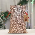 thumbnail image 5 of Naloa Leopard Brown Drawstring Christmas Bags, 3D Xmas Gift Bags, Christmas Wrapping Bags, Xmas Goodie Bags, Treat Pouch Bags, Party Favor Bags-Small, 5 of 9