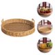 thumbnail image 3 of Bandeja tejida para servir con asas, cesta redonda para servir pan, bandeja de fruta de ratán de imitación, 3 of 5
